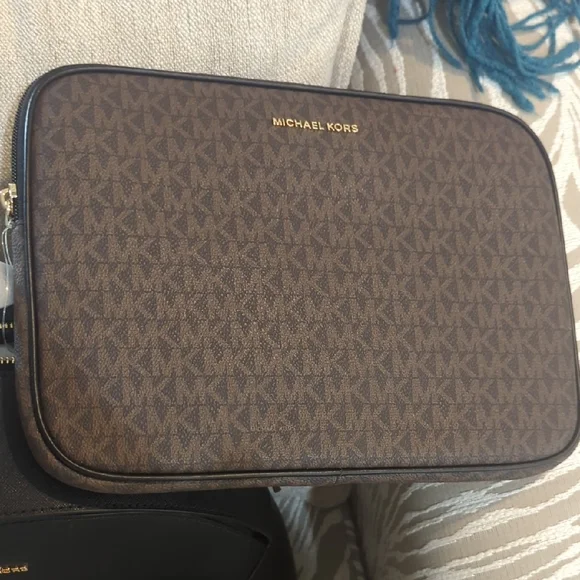 Michael Kors Black Backpack And Tablet Sleeve New